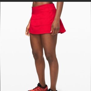 Lululemon Pace Rival Skirt in red. Size 12. Like new.